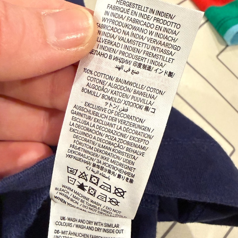 Mini Boden Navy Rainbow Unicorn Swing Dress - Picture 7 of 11